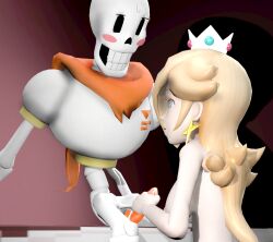 1boy 1female 1girls 1male 1male1female 3d 3d_(artwork) 3d_model blonde_female blonde_hair blonde_hair_female blush breasts clothed_male_nude_female crossover crown eastern_and_western_character female gloves indoors interspecies lying male mario_(series) masturbating_other masturbation medium_breasts nintendo papyrus papyrus_(undertale) penis precum princess_rosalina rosetta_(super_mario_galaxy) scarf sfm skeleton source_filmmaker super_mario_galaxy surprised sweat toby_fox undertale undertale_(series) weird_crossover