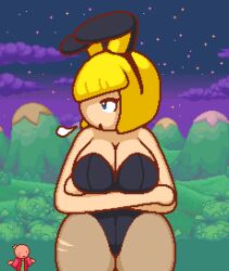 bunny_ears bunnysuit kirby_(series) okami_tomato pixel_art tagme zan_partizanne