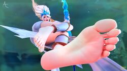 3d blonde_hair feet female foot_fetish janna janna_windforce league_of_legends soles staff wind