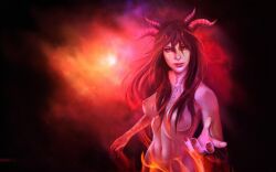 1girls big_breasts dark_messiah_of_might_and_magic demon_girl demon_tail female horn horns long_hair might_and_magic nixz38 nude succubus tail xana_(dark_messiah_of_might_and_magic)