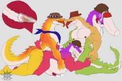 2024 abs alligator alligatorid anal anal_sex anal_sex anthro anthro_focus anthro_on_anthro anthro_only anthro_penetrated anthro_penetrating anthro_penetrating_anthro anthrofied belly blowjob candy chad_(the_amazing_digital_circus) chubby chubby_anthro chubby_male completely_nude completely_nude_male daikuhiroshiama digital_drawing_(artwork) digital_media_(artwork) erect_penis erection from_behind from_behind_position furry furry_male furry_only gay gay_sex gummigoo_(the_amazing_digital_circus) gummy_(food) hat headgear headwear humanoid_genitalia humanoid_penis kissing living_candy living_food male male/male/male male_anthro male_focus male_only male_penetrated male_penetrating male_penetrating_male max_(the_amazing_digital_circus) muscles muscular_anthro muscular_arms muscular_male nude nude_male oral oral_penetration oral_sex pecs pectorals penetration penetration_from_behind penile_penetration penis penis_in_ass penis_in_mouth penis_out reptile reptile_humanoid sex sex_from_behind the_amazing_digital_circus threesome tongue tongue_kiss tongue_out trio trio_focus