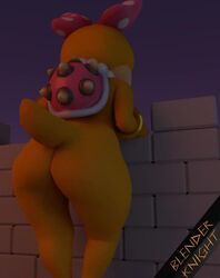 <1_second_video 1girls 2016 3d animated anthro ass ass_shake back_view big_ass blenderknight bracelet butt dat_ass duo female female_only koopa koopaling mario_(series) nintendo no_sound nude outdoors ribbon scalie shorter_than_10_seconds solo standing tail video wendy_o._koopa yellow_skin young