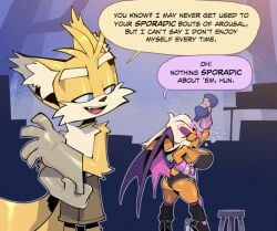 age_difference anthro bat big_breasts bigdad blonde_hair blue_eyes breasts breasts_bigger_than_head canid canine comic duo female fox fur furry furry_female furry_male furry_only hair male male/female mammal miles_prower older_female rouge_the_bat sega sonic_(series) sonic_the_hedgehog_(series) tan_body tan_skin yellow_fur younger_male