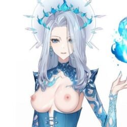 1girls ai_generated blue_eyes breasts female female_focus female_only indie_virtual_youtuber monarch_(amalee) naked nipples nude nude_female tits_out virtual_youtuber white_hair