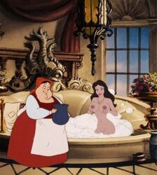 bad_bitch bathing breasts brunette_hair disney disney_villains purple_eyes seashell the_little_mermaid the_little_mermaid_(1989_film) ursula_(the_little_mermaid) vanessa_(the_little_mermaid)