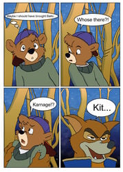 anthro comic disney don_karnage furry gay kit_cloudkicker male male_only open_mouth speech_bubble talespin yaoi