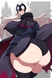 ai_generated angry ass_expansion ass_exposed blush fate/grand_order fate_(series) goldencum34 huge_ass huge_butt jalter jeanne_alter thick_thighs wide_hips