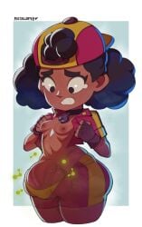 1futa 2024 areolae balls balls_under_clothes big_balls big_penis black_hair bottom_heavy brawl_stars breasts clothed clothing dark-skinned_futanari dark_skin flaccid futa_only futanari huge_ass huge_balls huge_cock huge_hips human hung_futanari meg_(brawl_stars) nipples partially_clothed penis postblue98 small_breasts small_but_hung solo standing tears thick_thighs wide_hips worried worried_expression