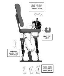 1boy anal anal_insertion anal_sex bdsm_gear black_and_white blush bondage bound broken_rape_victim cockwarming crying dildo dildo_in_ass dildo_sitting dubious_consent english_text femboy free_use gay girly handlebars human human_chair human_furniture kei_(zincubis) male male_only open_mouth open_mouth_gag seat sex_slave sex_toy slave solo solo_male submissive submissive_male tears text tied_up trap unable_to_move zincubis