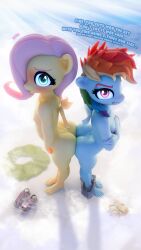2girls age_difference anthro anthro_female anthro_only anthrofied ass big_ass bubble_butt cub dduns dialogue english english_text eyebrows eyelashes female female_cub female_only femsub flat_chest fluttershy_(mlp) foal foalcon friendship_is_magic fur furry furry_female furry_only hasbro height_difference horse horse_girl humanoid mare my_little_pony naked naked_female pegasus pegasus_girl rainbow_dash_(mlp) size_difference small_breasts text uncomfortable worried worried_expression young young_anthro young_female