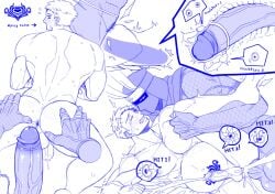 bara big_penis cum gay male male_only male_pregnancy meowsrii(artist) mpreg muscular muscular_male ninja pubic_tattoo scar sweat tattoo tears trembling uterus yaoi