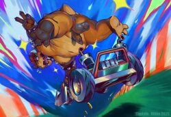 1boy 3_toes 4_fingers anthro anus balls bowser bowser_day captain_nikko coin feet fingers foreskin furry furry_male furry_only genitals gesture go-cart hand_gesture hi_res humanoid_genitalia humanoid_penis koopa male male_nipples male_only mario_(series) mario_kart nintendo nipples penis reptile scalie slightly_chubby slightly_chubby_anthro slightly_chubby_male solo solo_male teeth testicles text toes track uncircumcised v_sign vein veiny_penis white_fingers