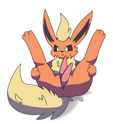 1boy 2017 animal_genitalia animal_penis anus ass black_eyes c1-11131 canine diphallia diphallism eeveelution erection feet feral flareon fur furry hemipenes hi_res leg_grab legs_up looking_at_viewer male male_only multi_penis nintendo nude orange_fur original_character paws penis pokemon pokemon_(species) shadow solo text video_games white_background white_fur