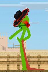 animator_vs_animation bullfighter green_(avm) hat matador minecraft precum rose rose_(flower) stickman tagme