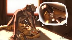 16:9 anal anal_orgasm anal_sex anthro anus ass ball_size_difference balls bedroom bedroom_eyes bedroom_sex big_dom_small_sub bite biting_lip blush bodily_fluids canid canine canis close-up cum cum_from_ass cum_in_ass cum_inside cum_while_penetrated digital_media_(artwork) dominant duo ejaculation erection felid feline from_behind_position fur furniture genital_fluids genitals hair hands-free heart_pupils heart_symbol hi_res larger_male male male/male male_penetrated male_penetrating male_penetrating_male mammal multiple_angles narrowed_eyes nude open_mouth orgasm pantherine penetration penile penile_penetration penis penis_size_difference seductive sex size_difference smaller_male smaller_penetrated smile tail tiger tongue tongue_out widescreen wolf yashtrash