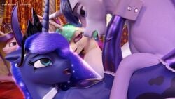 16:9 2025 3d_(artwork) artist_name blue_eyes clopician clothing digital_media_(artwork) equid equine eyebrows eyelashes female feral friendship_is_magic group hasbro hi_res horn mammal my_little_pony mythological_creature mythological_equine mythology open_mouth princess_cadance_(mlp) princess_celestia_(mlp) princess_luna_(mlp) purple_eyes sex shining_armor_(mlp) sibling_(lore) sister_(lore) sisters_(lore) smile text unicorn widescreen