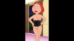 ai_assisted ai_generated ai_video black_corset bottomless bottomless_female corset family_guy female ginger ginger_hair ginger_pubic_hair lois_griffin milf red_hair redhead_female tagme talking testing topless topless_female video walking