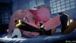 1boy 1girls 69 aether_(genshin_impact) animated balls big_breasts big_penis blowjob cum cum_in_mouth ejaculation fat_ass fox fox_girl genshin_impact horny_female koikatsu long_hair mihoyo no_sound shorter_than_30_seconds sweat taf4mad tagme taller_girl thick_thighs video yae_miko