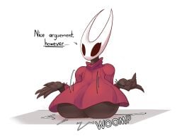 anthro big_breasts bouncing_breasts hollow_knight hornet_(hollow_knight) meme text