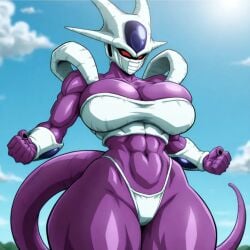 1girls ai_generated alien_girl big_breasts cooler_(dragon_ball) dragon_ball muscular_female rule_63
