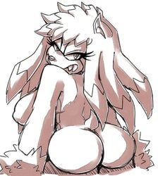 ass breasts fan_character hannah_the_hedgehog misswerehog nipple sonic_(series) werehog