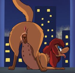 alonelyopossum animal_genitalia animal_pussy anus ass canid canine canine_genitalia canine_pussy disney draggieposs female feral feral_only genitals hi_res looking_back mammal multi_nipple nipples oliver_and_company presenting presenting_hindquarters pussy raised_tail rita_(oliver_and_company) solo solo_focus tail tongue tongue_out