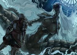 armor ashen_one boreal_dancer dancer_of_the_boreal_valley dark_souls dark_souls_3 exobelos fromsoftware helmet larger_female shorter_male size_difference smaller_male taller_female