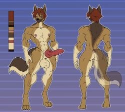 2025 abs absurd_res anthro ass background balls belly_button big_penis blue_background bodysuit brown_eyes brown_hair canid canid_penis canine canine_penis canis color_palette digital_art digital_drawing_(artwork) digital_media digital_media_(artwork) domestic_dog flat_colors furry german_shepherd hair hi_res knot latex latex_bodysuit latex_skinsuit latex_suit libra-11 libra_labs male mammal muscles muscular muscular_male nipples penis reference reference_image reference_sheet rubber rubber_suit short_hair simple_background skin_tight skin_tight_suit skinsuit smile smiling smiling_at_viewer testicles zippers_(series)