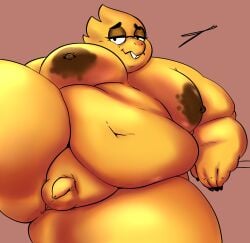 absurd_res alphys anthro anus areola arm_support balls big_areola big_breasts breasts buckteeth dinosaur double_chin eye_moisturizer foreskin futanari genitals gynomorph half-closed_eyes hi_res huge_breasts hyperpigmentation intersex leaning_on_elbow looking_at_viewer lying narrowed_eyes navel nipple_piercing nipples nude obese obese_anthro obese_gynomorph obese_intersex on_back overweight overweight_anthro overweight_gynomorph overweight_intersex penis piercing prehistoric_species presenting reptile scalie small_balls small_penis solo teeth thick_thighs trans_(lore) trans_woman_(lore) uncircumcised undertale undertale_(series)