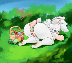 1girls 2022 2d alternate_version_available anal_insertion anal_masturbation anus ass ass_up big_ass blue_eyes color easter easter_basket easter_egg easter_egg_buttplug egg_in_ass egg_insertion face_down_ass_up feet female female_only grass happy_easter humanoid jollysart large_ass lube lube_bottle lube_in_ass mobian_(species) nude nude_female object_in_ass object_insertion original outdoors public public_exposure public_masturbation public_nudity soles solo solo_female sophie_(argento) thick_thighs thighs toes white_body white_fur wide_hips