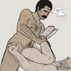 body_hair completely_nude gay_anal male male/male moustache older_male one_night_stand original_character red_dead_online red_dead_redemption_2 younger_male