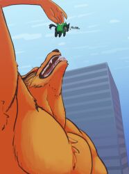 anthro asdf16 canid canine canis danny_phantom duo extreme_size_difference flaccid fox genitals ghost hi_res kurama macro male male/male mammal naruto naruto_shippuden nickelodeon open_mouth penis size_difference spirit tailed_beast tongue tongue_out vore werecreature wolf wulf_(danny_phantom)