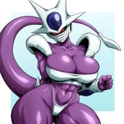 1girls ai_generated alien_girl big_breasts cooler_(dragon_ball) dragon_ball muscular_female rule_63
