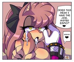 breasts cum cum_in_mouth espio_the_chameleon fan_character misswerehog penis pov sonic_(series)