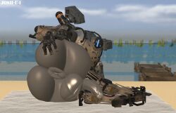 1_eye ass balls beach blue_eyes extreme_size_difference femboy grabbing_ass grabbing_own_ass huge_ass huge_balls huge_cock josh-u4 male mecha northstar_(titanfall) penis posing presenting_hindquarters robot spectre_(titanfall) taller_male titanfall titanfall_2 yoga_mat