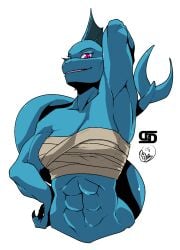 anthro aquatic_dragon dragon female freedom_planet freedom_planet_2 looking_at_viewer merderarts merga muscular muscular_female video_games water_dragon