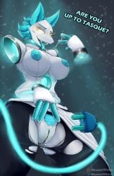 1girls 2025 anthro areola big_breasts bitch blue_hair blue_nipples blue_pussy bodily_fluids breasts cable_tail cat_girl catgirl clitoris deltarune deltarune_chapter_2 detachable detachable_parts english_text female female_only finger_fetish finger_lick finger_play fingers furry genital_fluids genitals hairy hand_on_pussy hi_res licking looking_at_viewer low-angle_view machine naked naked_female naked_furry nipples pubes pussy pussy_hair pussy_juice pussy_slit ripped_clothing robot saliva saliva_string shamziwhite smile solo solo_female spread_pussy spreading standing tasque_manager tasque_manager_(deltarune) thick_thighs tongue tongue_out under_boob undertale_(series) wet wet_pussy