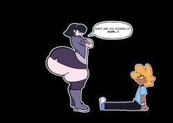 1boy 1girls absurd_res absurd_resolution absurdres andrew_(lemonadepikachu) ashley_(d-nix) ass ass_bigger_than_head big_ass big_butt black_background black_hair blue_eyes bottom_heavy bottom_heavy_female bubble_ass bubble_butt clothed collaboration crossover curvaceous curvy curvy_female curvy_figure d-nix dark-skinned_male dark_skin dialogue dumptruck_ass dumptruck_butt duo duo_focus english_text fat_ass female freckled_skin freckles freckles_on_ass freckles_on_face green_eyes hairband hetero hi_res high_resolution highres huge_ass huge_butt imminent_sex interracial large_ass lemonadepikachu light-skinned_female light_skin looking_at_another male male/female oc original original_character original_characters sex sideass simple_background sitting speech_bubble standing straight tagme text thick_ass voluptuous voluptuous_female yellow_hair