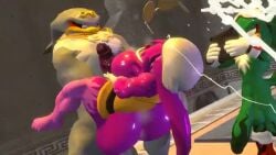 anthro_on_anthro avian_humanoid cumming_from_anal_sex cumming_while_penetrated glasses_on_head goggles jet_the_hawk looking_at_tablet male_on_futa moaning sonic_(series) sound stand_and_carry_position storm_the_albatross tagme video voice_acted wave_the_swallow