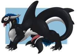 cetacean dragon dragorca feral hybrid kaeku male male_only mammal marine orca solo whale