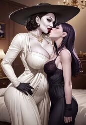 2girls adult_and_teenager age_difference ai_generated animated capcom civitai crossover disney goth_girl hailuoai height_difference kissing mikey-rg97 milf no_sound pixar resident_evil_8:_village shorter_than_30_seconds tagme teenager video violet_parr yuri