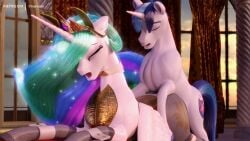 16:9 2025 3d_(artwork) alicorn artist_name clopician closed_eyes clothing cutie_mark digital_media_(artwork) duo equid equine eyebrows eyelashes female feral friendship_is_magic hasbro hi_res horn inside male male/female mammal my_little_pony mythological_creature mythological_equine mythology open_mouth princess_celestia_(mlp) sex shining_armor_(mlp) text unicorn widescreen wings