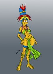 marge simpson from mayan mythology by necronocimon