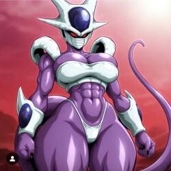 1girls ai_generated alien alien_girl big_breasts cooler_(dragon_ball) dragon_ball muscular_female rule_63