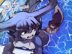 4:3 absurd_res anthro blush duo english_text female female/female fish hi_res marine merfolk nude shark split_form text yootak