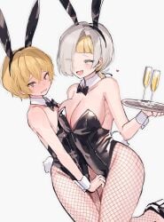 bunny_ears bunnysuit kromer_(limbus_company) limbus_company migishita project_moon sinclair_(limbus_company) tagme