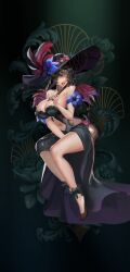 1girls 9:16 big_breasts breasts claire_(king_of_kinks) clothed exposed_breasts female hat high_heels king_of_kinks nutaku pink_eyes tagme tongue tongue_out