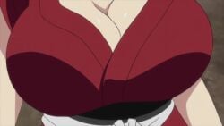 animated big_breasts bouncing_breasts breast_focus breast_shake breasts breasts cleavage fat_tits full_breasts full_of_milk heavy_breasts huge_breasts kimono large_breasts manyuu_chifusa manyuu_hikenchou milkshake red_kimono shaking_breasts sound tagme udders video well_endowed