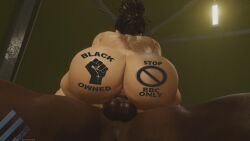 3d anal ass asshole big_ass cyberpunk_2077 dark-skinned_female dark-skinned_male dark_skin echiee insertion panam_palmer penis penis_in_ass pov sfm source_filmmaker tattoo