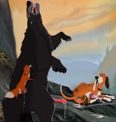 absurd_res after_rape after_sex anal anal_sex anatomically_correct anatomically_correct_genitalia anatomically_correct_penis angry animal_genitalia animal_penis anthro anus balls bear bite biting_another bodily_fluids canid canine canine_genitalia canine_penis canis copper_(tfath) cum cum_from_ass cum_in_ass cum_inside cum_string cumshot digital_media_(artwork) disney domestic_dog drooling ejaculation erection extreme_size_difference feral feral_on_feral feral_penetrated feral_penetrating feral_penetrating_feral forced forest fox gaping gaping_anus genital_fluids genitals group hi_res holidaypup hunting_dog knot larger_penetrated lying male male/male male_penetrated male_penetrating male_penetrating_male mammal on_front open_mouth outside penetration penile penile_penetration penis plant rape red_fox revenge revenge_rape revenge_sex saliva saliva_on_body saliva_string scent_hound sex size_difference tail teeth the_fox_and_the_hound tod_(tfath) tongue tongue_out tree trio true_fox ursine ursine_penis vein veiny_penis